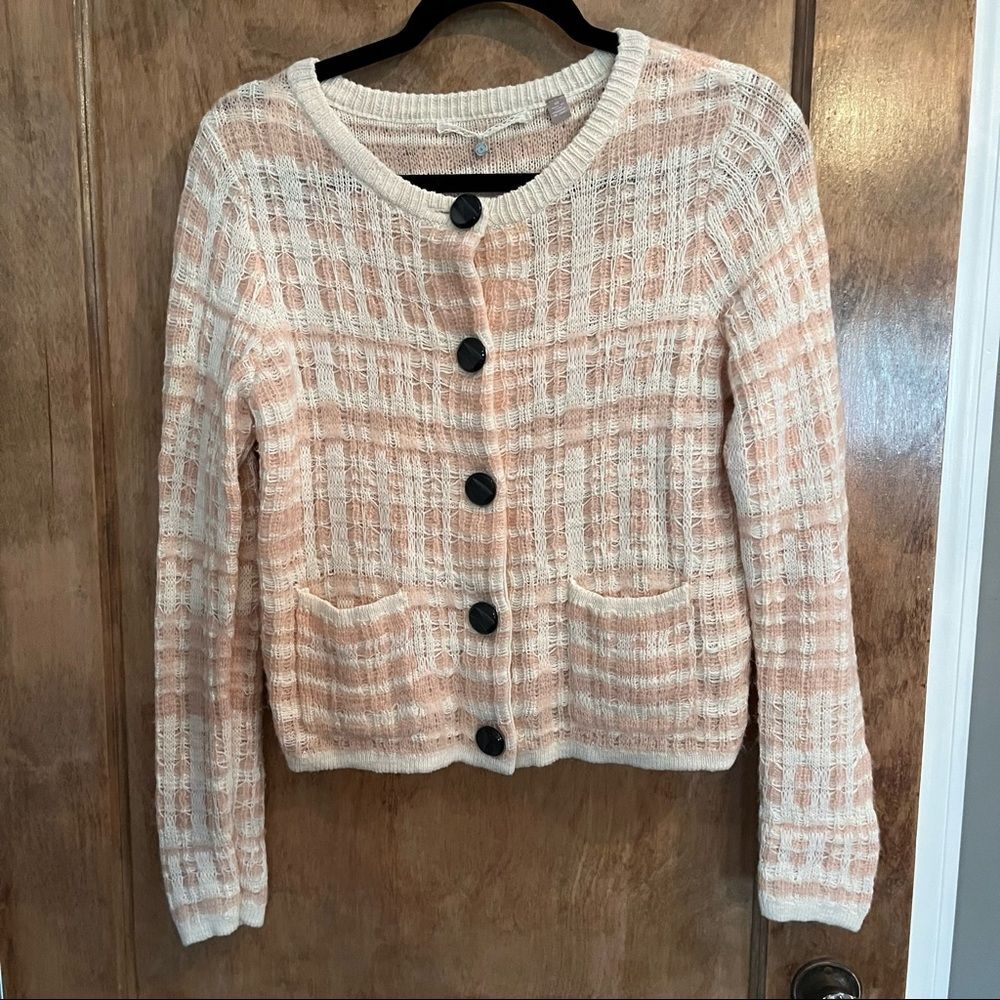 Anthropologie Knit Cardigan with Black Buttons